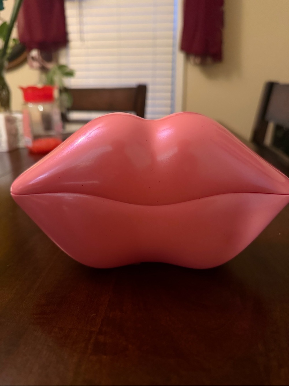 Pink Lip-Shaped Decorative Accent Box - Home Accents
